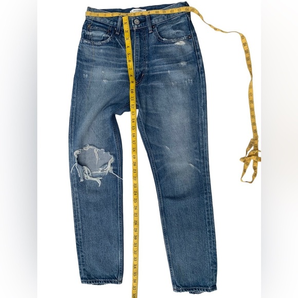 Moussy Vintage Japanese Denim Marshall Boy Skinny Cropped Womens 25 Distressed - Picture 11 of 15